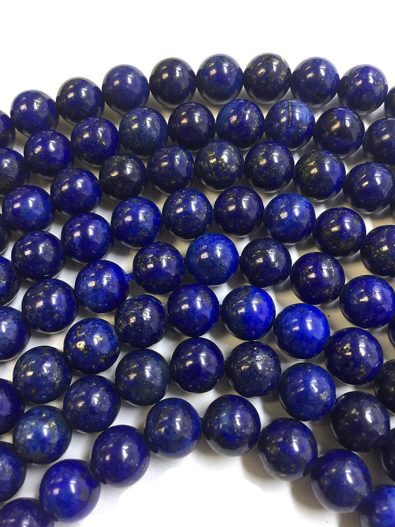 6mm High Quality Smooth Natural Lapis Lazuli Round Stone Strand 16