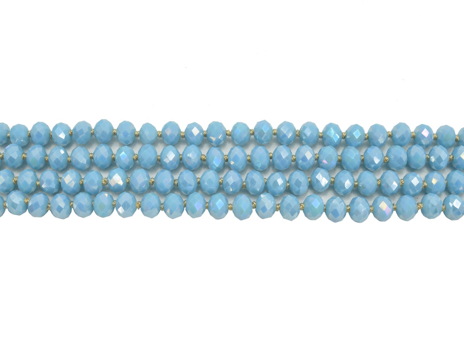 Download Light blue full color knotted light coffee line (60 inches long) - Beads Source