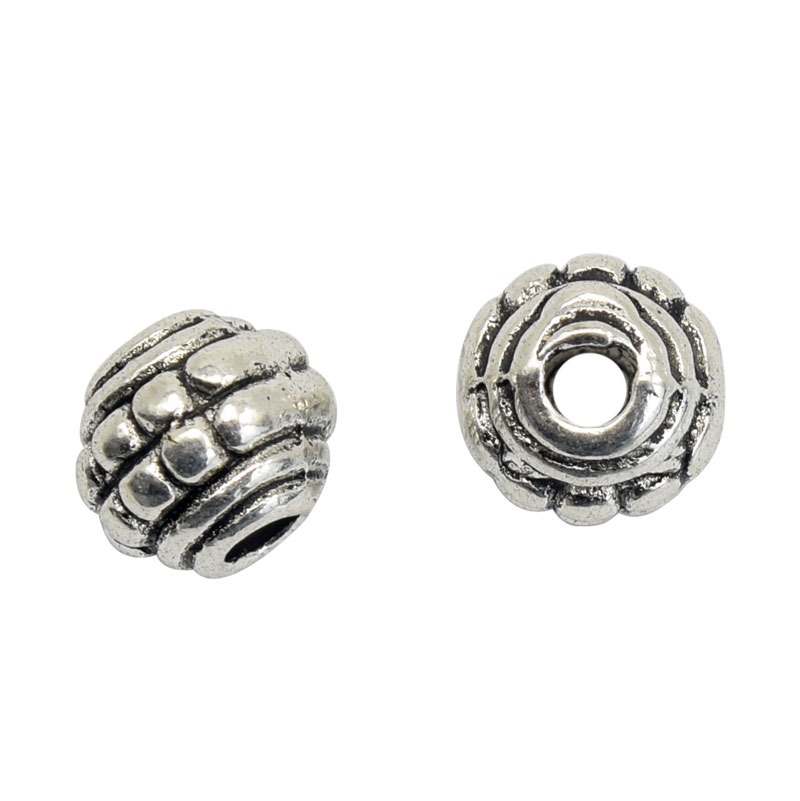 Beads,Antiqued Silver Pewter (alloy),Spacers/Daisies 8×6.5×2.5mm A989 ...
