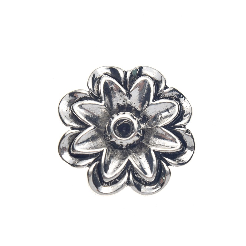 Beads,Antiqued Silver Pewter (alloy),Flowers 25 mm,Depth 5 mm H21866 ...