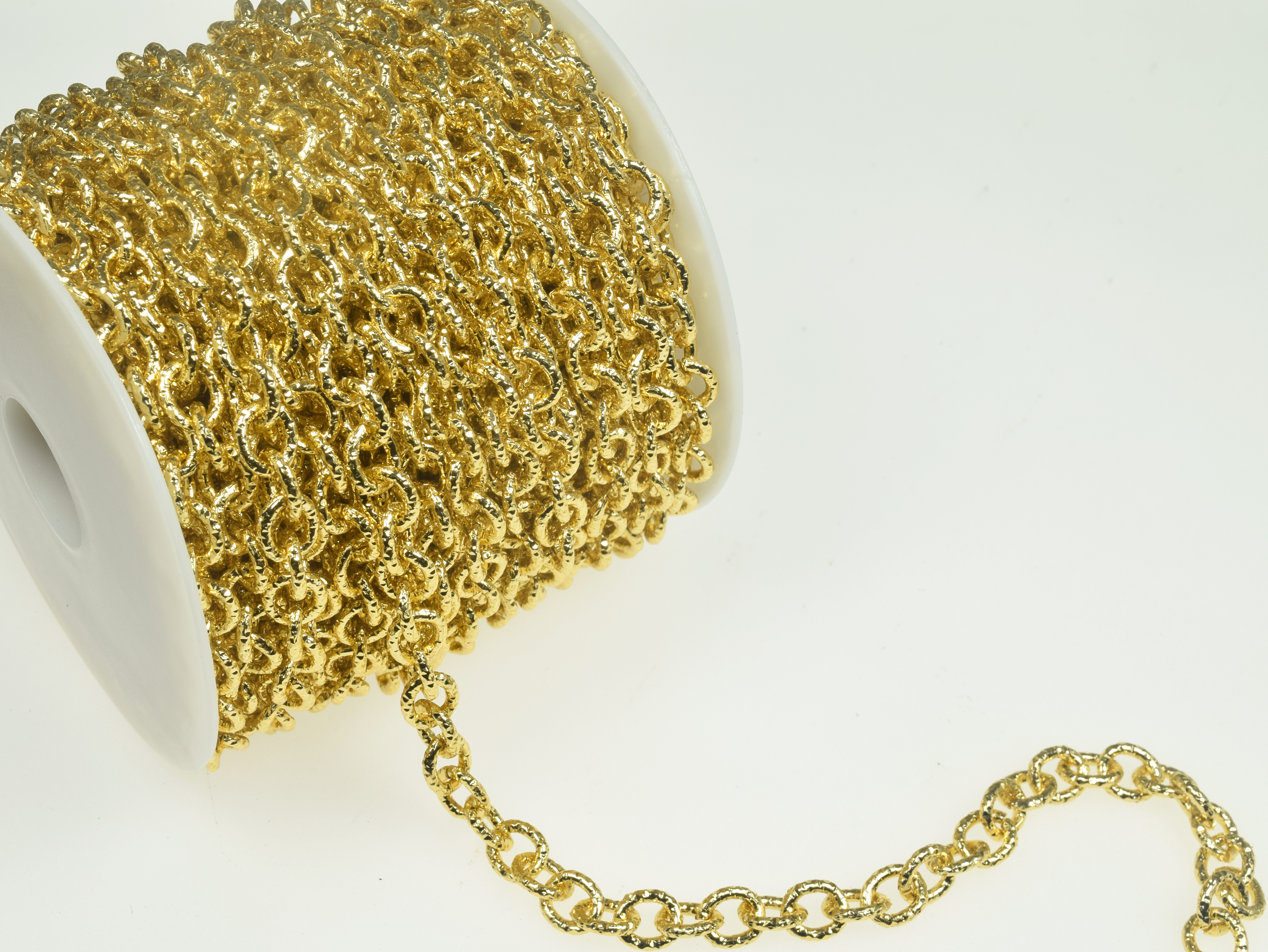 Aluminum Twisted Textured Round Chain (49.2 Feet in the Roll) – BeadsSource
