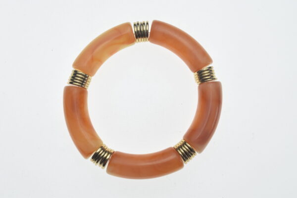 Acrylic Enamel Tube Bangle Stackable Bracelet, Bamboo Stackable Bracelet (7.5 Inches) - Image 18