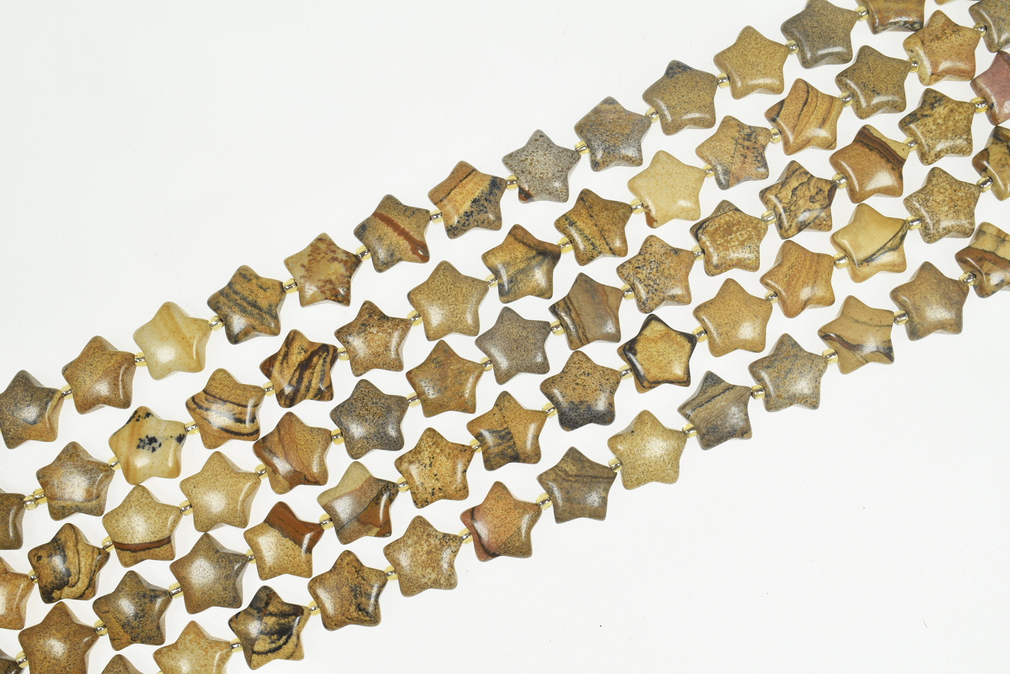 15mm Smooth Star Shape Natural Gemstone Bead Strands (15 Inches Long) - Image 19