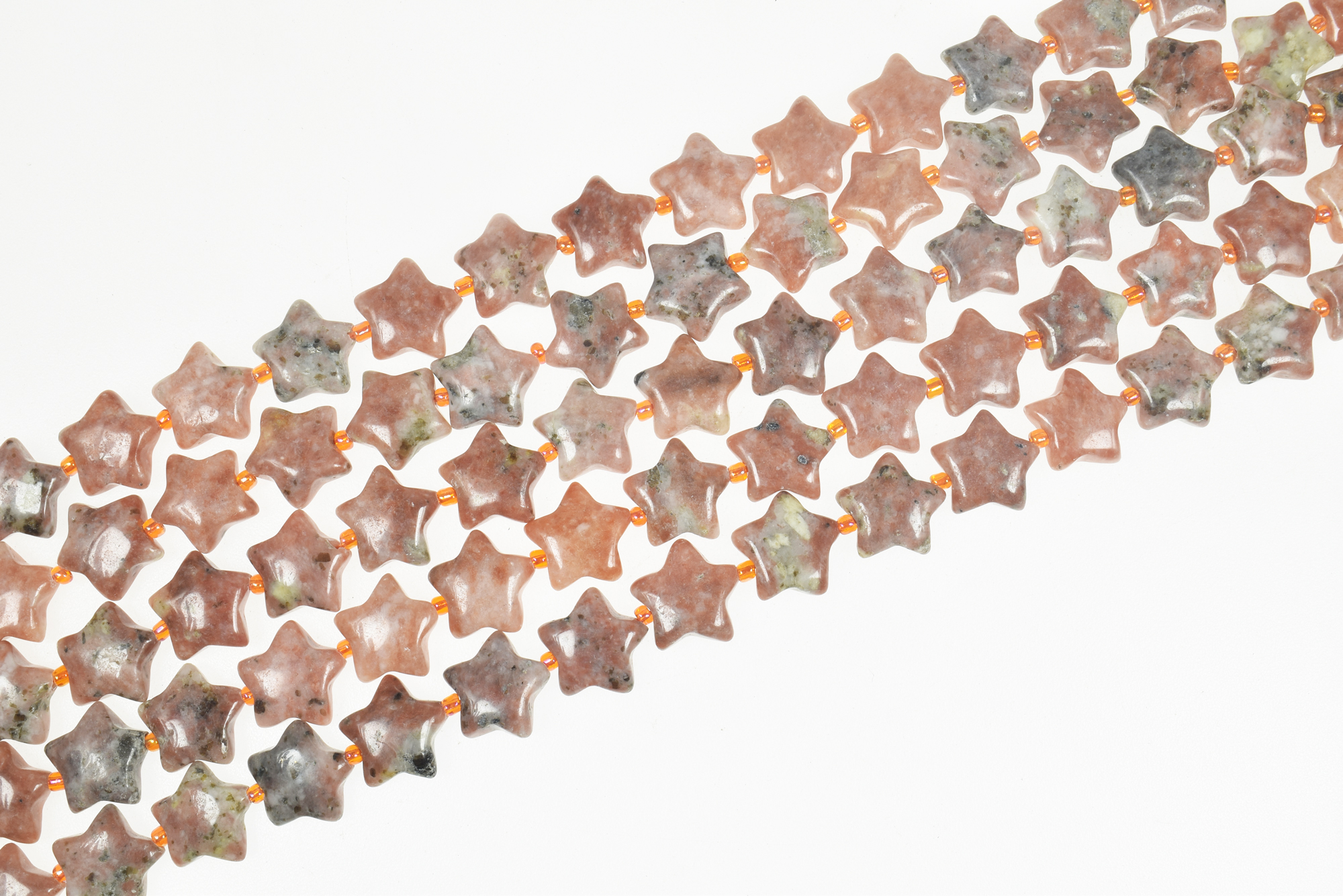 15mm Smooth Star Shape Natural Gemstone Bead Strands (15 Inches Long) - Image 12