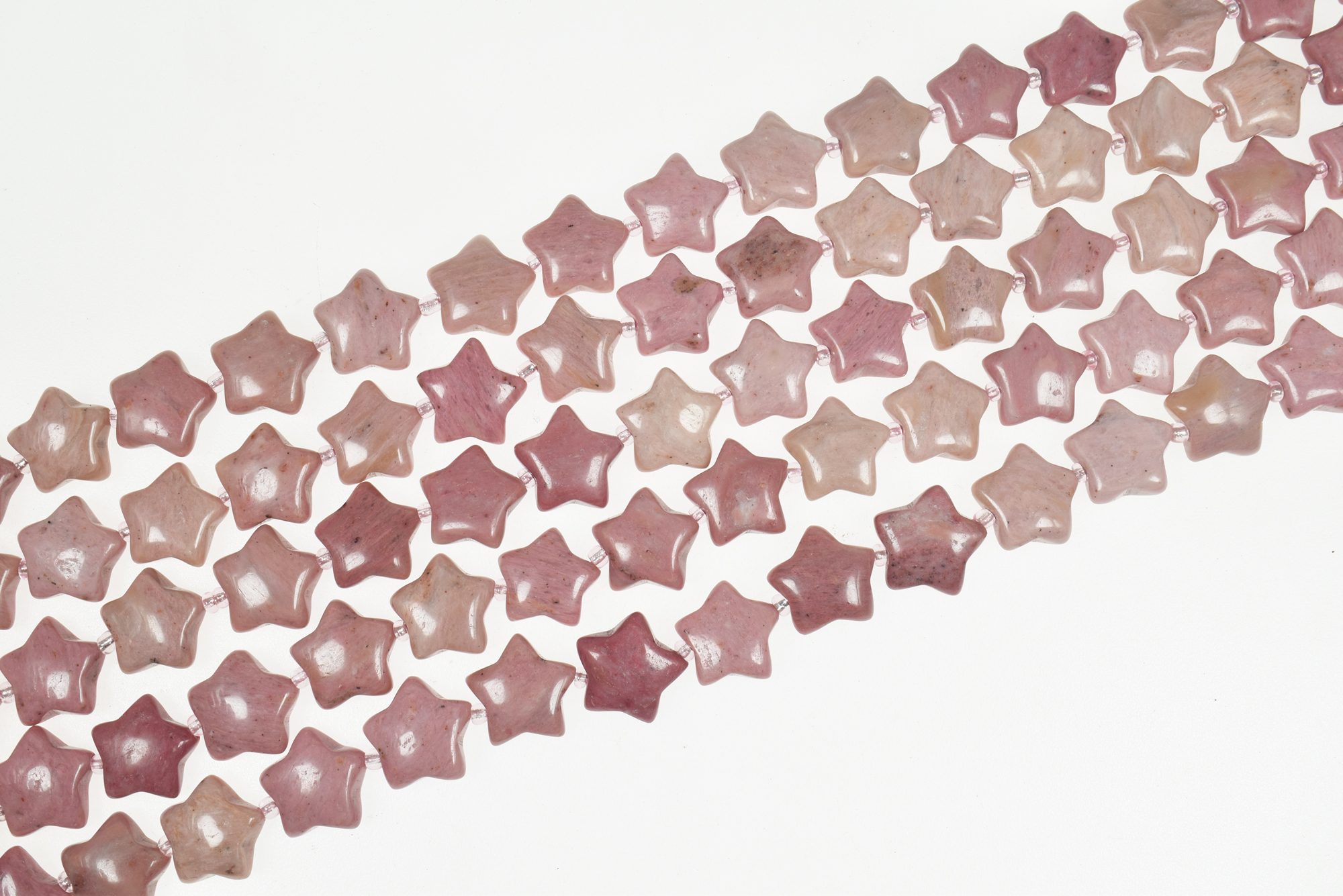 15mm Smooth Star Shape Natural Gemstone Bead Strands (15 Inches Long) - Image 17