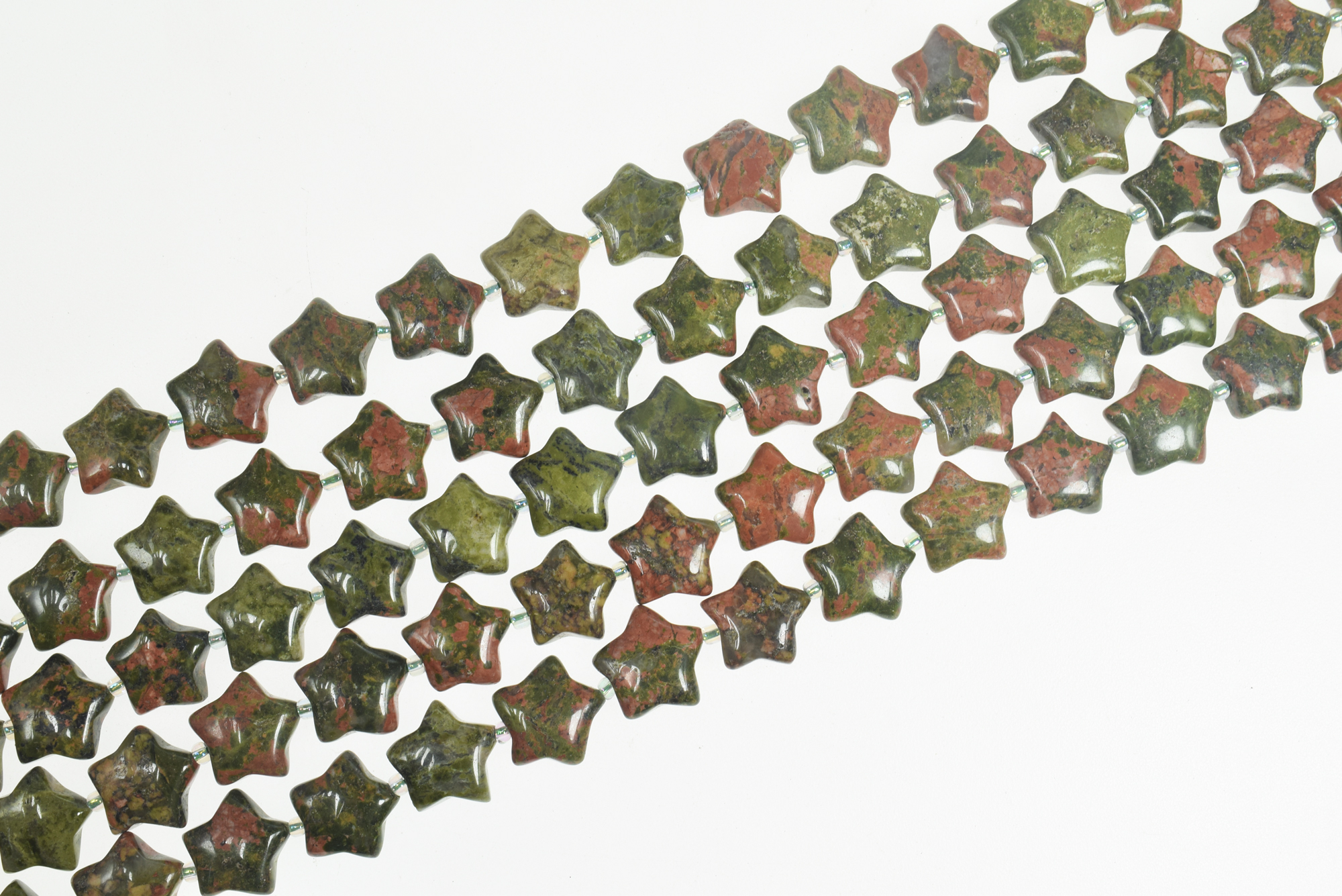 15mm Smooth Star Shape Natural Gemstone Bead Strands (15 Inches Long) - Image 16