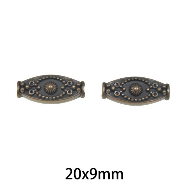 20x9mm TH:7mm Lead Free Pewter Spacer Charm A43052