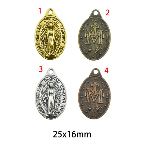 25x16mm Lead Free Pewter Our Lady of Guadalupe Religious Charm A11171