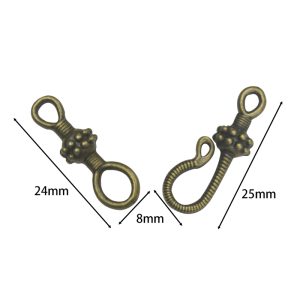 25x8mm Lead Free Pewter Toggles Charm A11719