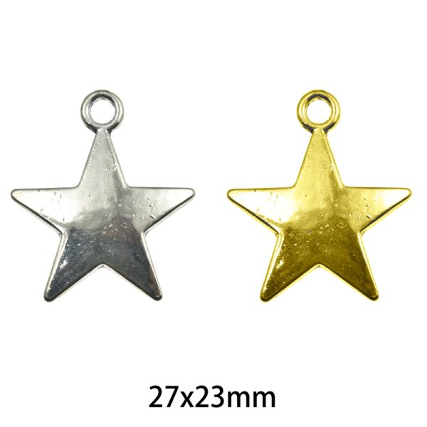 27x23mm Lead Free Pewter Christmas Star Charm A11685