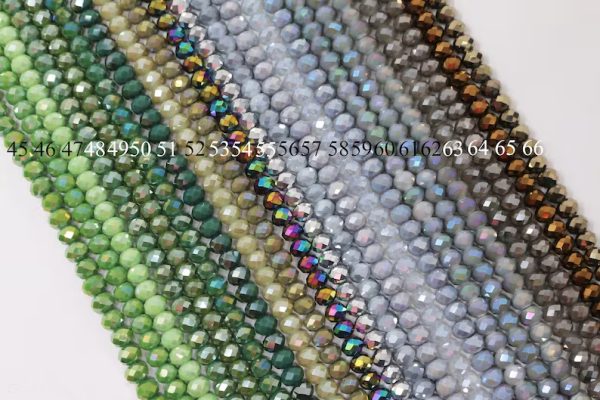 8x6mm Faceted Angelic Crystal Rondelle Bead Strands (15.5 Inches Long) - Image 3