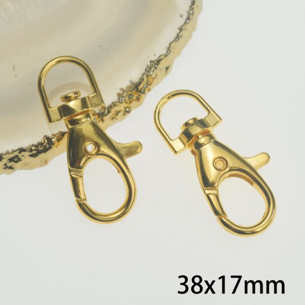 38x17mm Large Lobster Clasp for Key Rings - Key Chains - Silver Swivel Lobster Clasps(100 pcs. per Pack)