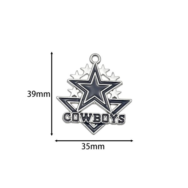 39x35mm Lead Free Pewter Cowboys Charm A41640