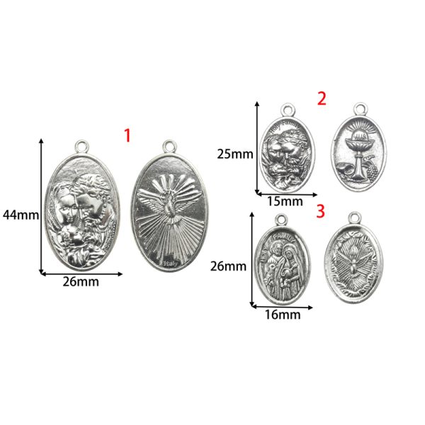Antique Silver Lead Free Pewter Religious Charm （A16809）（A9423）（A8955）