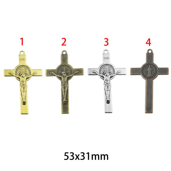 53x31mm Lead Free Pewter Crosses Charm A42776