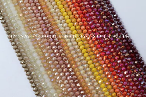 8x6mm Faceted Angelic Crystal Rondelle Bead Strands (15.5 Inches Long) - Image 2