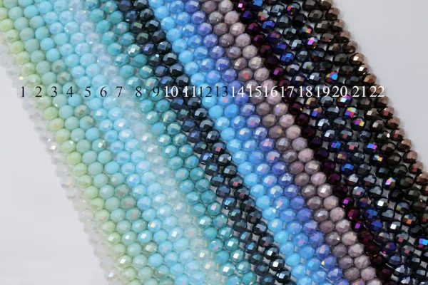 8x6mm Faceted Angelic Crystal Rondelle Bead Strands (15.5 Inches Long)