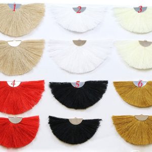 bead Lovely Fan Tassels with Brass Findings Wonderful for earrings and pendants (80x50 mm) 2 pieces per order