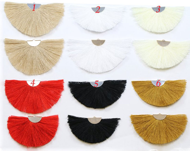 bead Lovely Fan Tassels with Brass Findings Wonderful for earrings and pendants (80x50 mm) 2 pieces per order