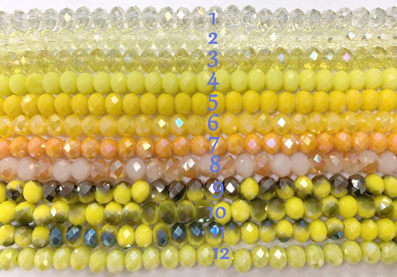 6x4mm Angelic Crystal Rondelle Strands ( 16 Inches Long) (5 or 10 strands)
