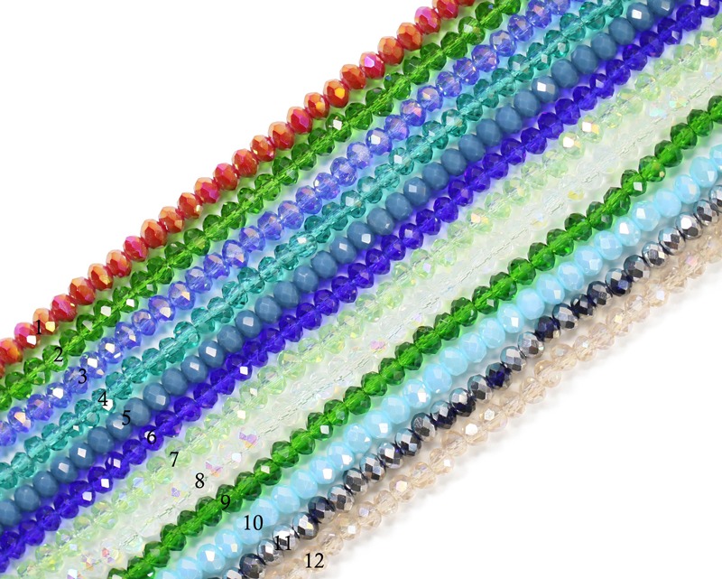 Lovely Bead Angelic Crystal Rondelle Strands (2x3mm , 16 Inches Long) (5 or 10 strands)