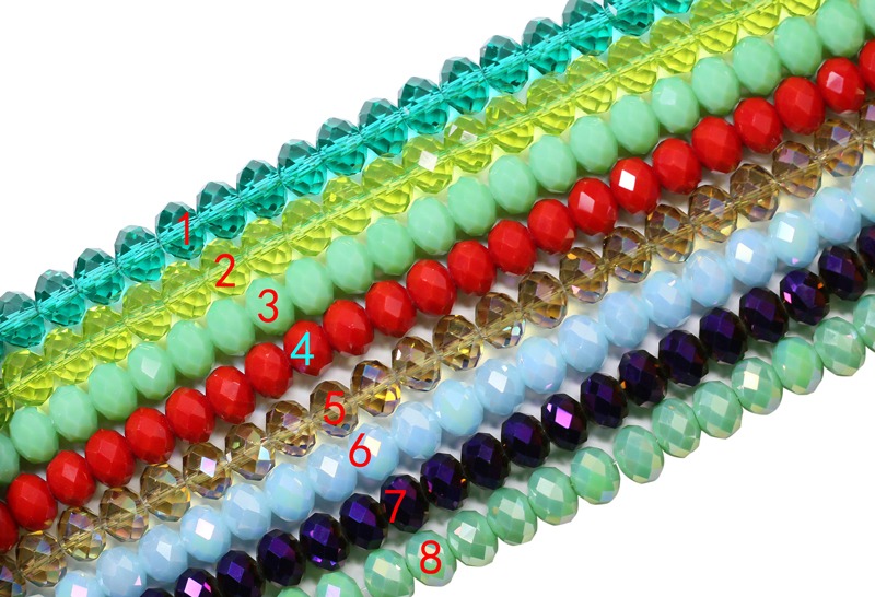 12x9mm Angelic Crystal Faceted Rondelle Strands 12.5 Inch Strands (5 or 10 strands)