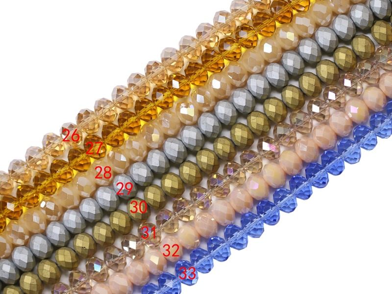12x9mm Angelic Crystal Faceted Rondelle Strands 12.5 Inch Strands (5 or 10 strands) - Image 4