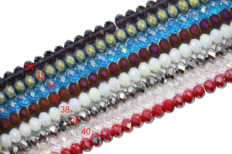 12x9mm Angelic Crystal Faceted Rondelle Strands 12.5 Inch Strands (5 or 10 strands) - Image 5