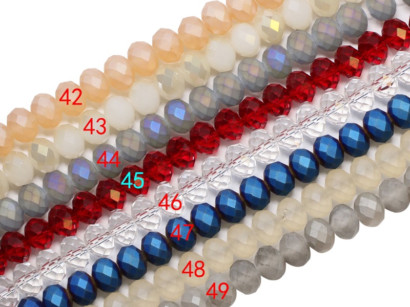 12x9mm Angelic Crystal Faceted Rondelle Strands 12.5 Inch Strands (5 or 10 strands) - Image 6