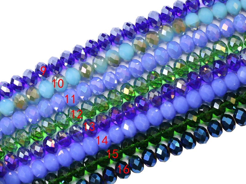 12x9mm Angelic Crystal Faceted Rondelle Strands 12.5 Inch Strands (5 or 10 strands) - Image 2