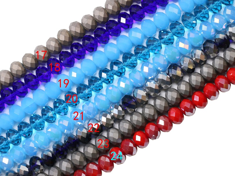 12x9mm Angelic Crystal Faceted Rondelle Strands 12.5 Inch Strands (5 or 10 strands) - Image 3