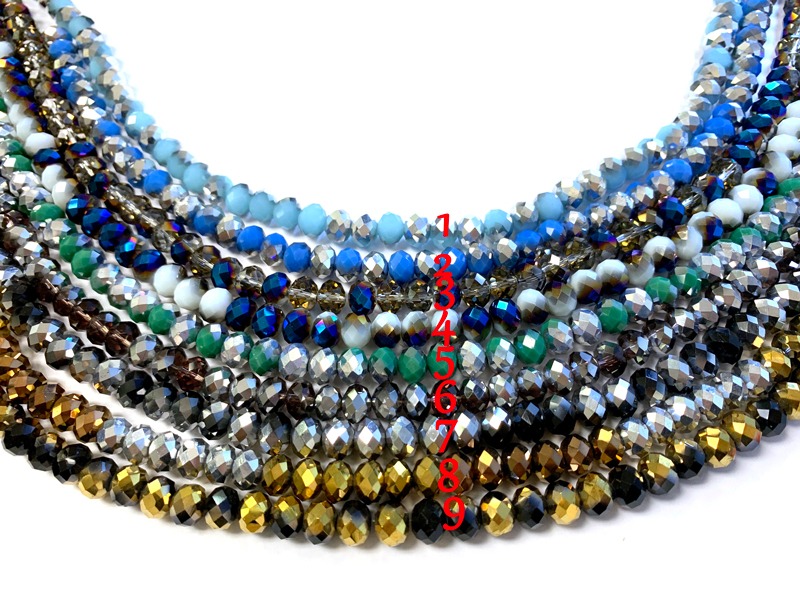 Faceted Angelic Crystal Rondelle Bead Strands (8x6mm ,16 Inches Long) (2, 5 or 10 strands)