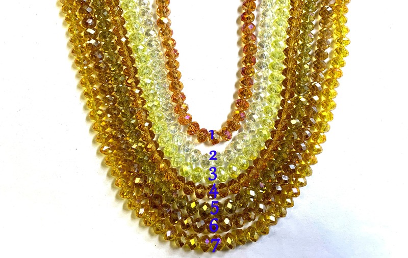 8x6 mm Faceted Angelic Crystal Rondelle Strands 16 Inches Long (2, 5 or 10 strands)