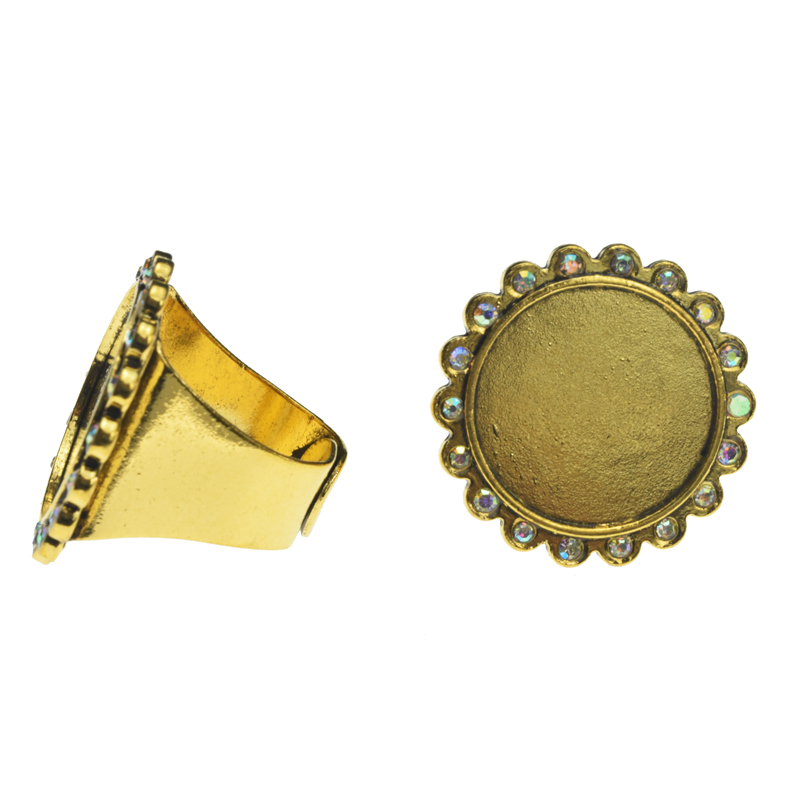 A61995 Round Rhinestone Charm Ring,Rhinestone Setting Base Tray Ring Filler Charm Ring(Outer diameter 30mm inner diameter 22mm) - Image 5