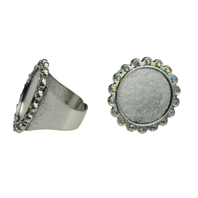A61995 Round Rhinestone Charm Ring,Rhinestone Setting Base Tray Ring Filler Charm Ring(Outer diameter 30mm inner diameter 22mm) - Image 3
