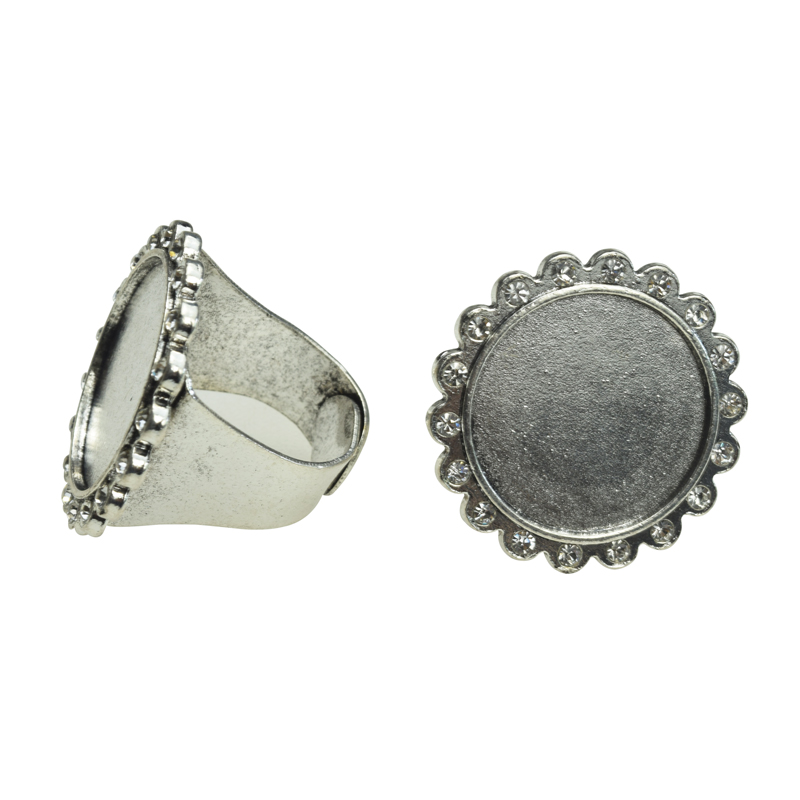 A61995 Round Rhinestone Charm Ring,Rhinestone Setting Base Tray Ring Filler Charm Ring(Outer diameter 30mm inner diameter 22mm) - Image 2