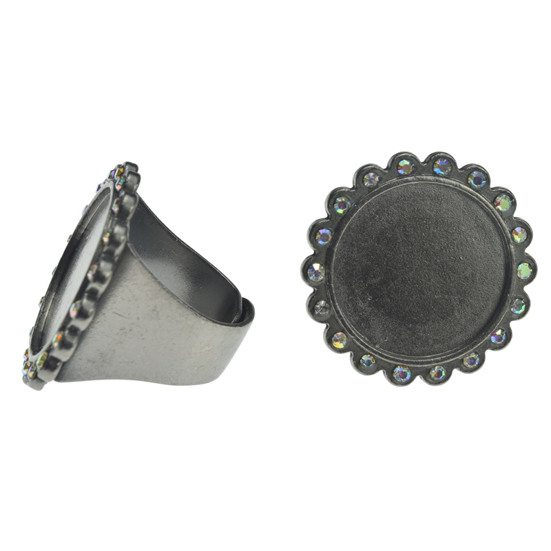 A61995 Round Rhinestone Charm Ring,Rhinestone Setting Base Tray Ring Filler Charm Ring(Outer diameter 30mm inner diameter 22mm) - Image 11