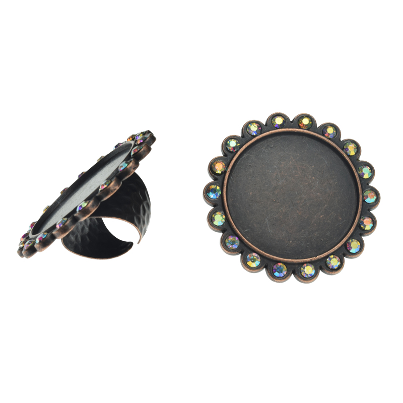 A83754 Round Rhinestone Charm Ring,Rhinestone Setting Base Tray Ring(Outer diameter 34mm inner diameter 25mm) - Image 7