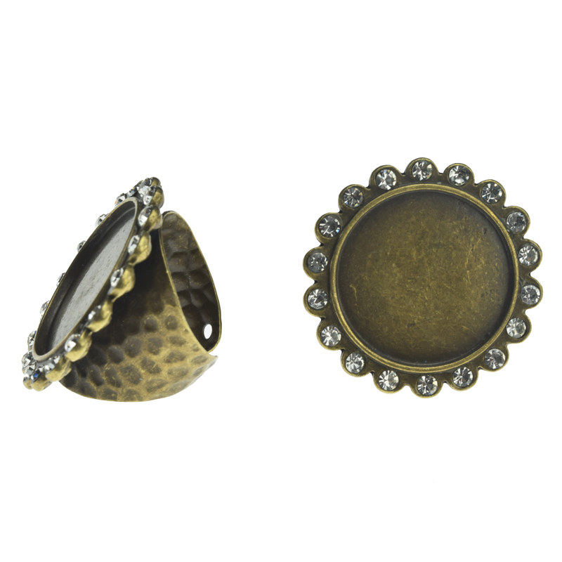 A83754 Round Rhinestone Charm Ring,Rhinestone Setting Base Tray Ring(Outer diameter 34mm inner diameter 25mm) - Image 8