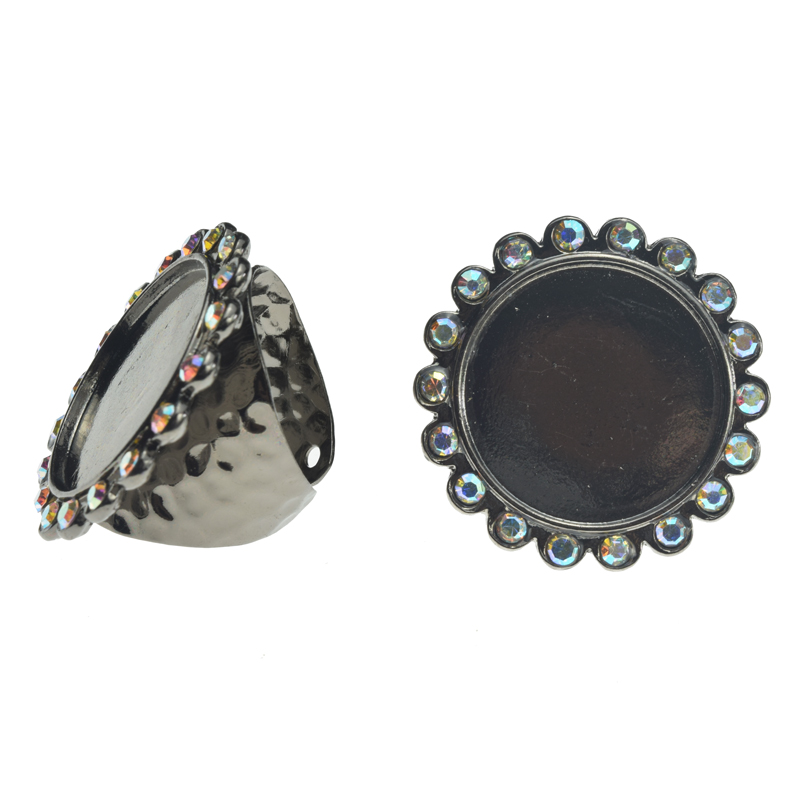 A83754 Round Rhinestone Charm Ring,Rhinestone Setting Base Tray Ring(Outer diameter 34mm inner diameter 25mm) - Image 11