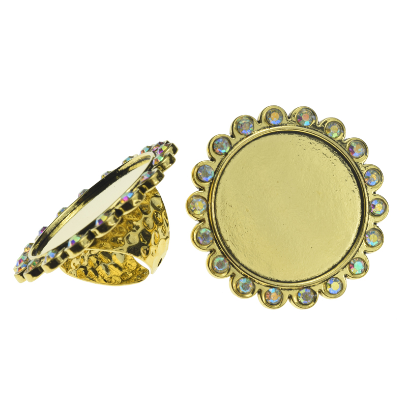 A62049 Round Rhinestone Charm Ring,Rhinestone Setting Base Tray Ring(Outer diameter 47mm inner diameter 35mm) - Image 5