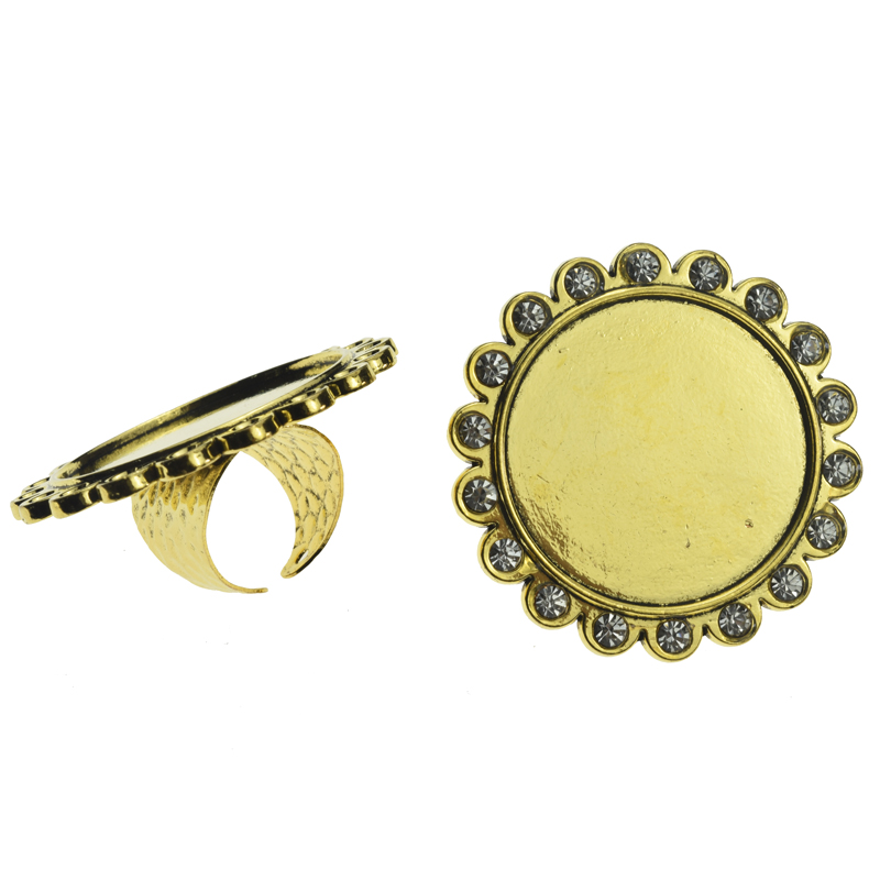 A62049 Round Rhinestone Charm Ring,Rhinestone Setting Base Tray Ring(Outer diameter 47mm inner diameter 35mm) - Image 4