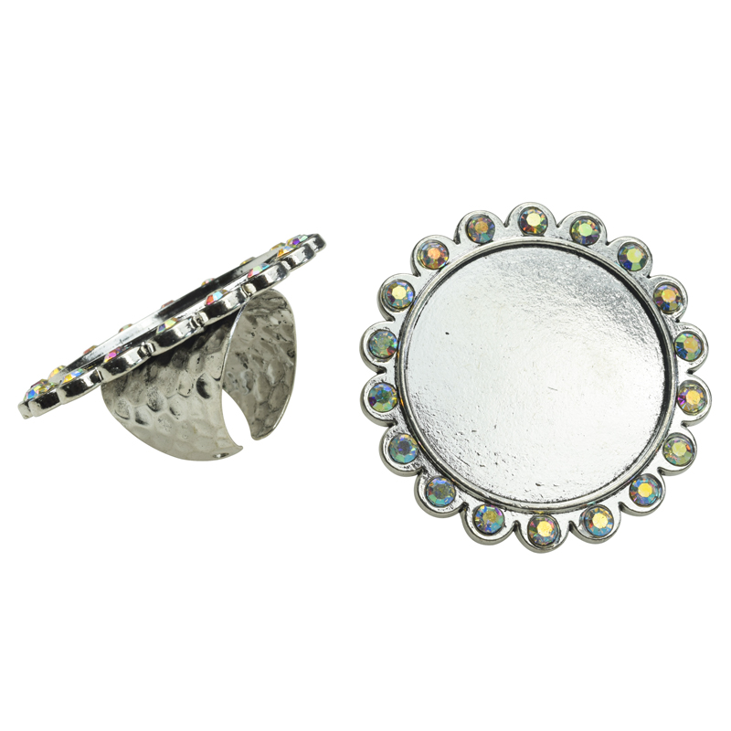 A62049 Round Rhinestone Charm Ring,Rhinestone Setting Base Tray Ring(Outer diameter 47mm inner diameter 35mm) - Image 3