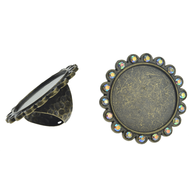 A62049 Round Rhinestone Charm Ring,Rhinestone Setting Base Tray Ring(Outer diameter 47mm inner diameter 35mm) - Image 9