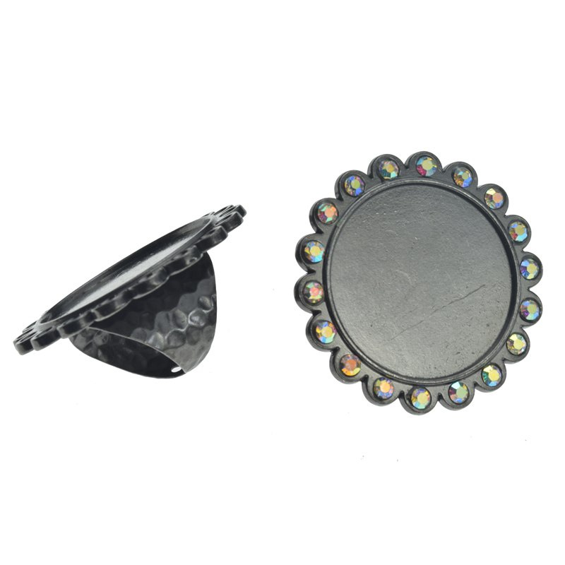 A62049 Round Rhinestone Charm Ring,Rhinestone Setting Base Tray Ring(Outer diameter 47mm inner diameter 35mm) - Image 11