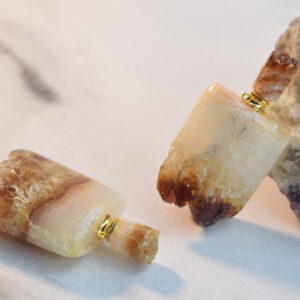 Rectangular Column Agate Natural Druzy Perfume Bottle